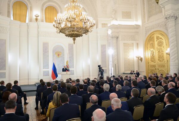 俄總統發表致聯邦會議國情咨文 俄總統發表致聯邦會議國情咨文 - 俄羅斯衛星通訊社