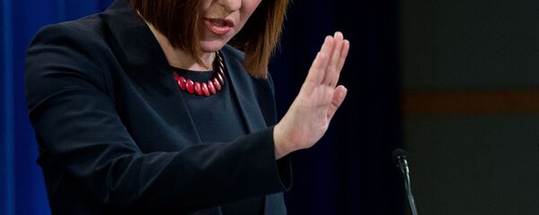 Официальный представитель Государственного департамента США Дженнифер Псаки на ежедневном брифинге в Вашингтоне - 俄罗斯卫星通讯社