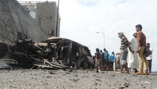 消息人士：發生於也門亞丁市的恐怖襲擊已致使8人死亡 - 俄羅斯衛星通訊社
