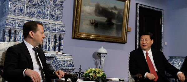 梅德韋傑夫與習近平 - 俄羅斯衛星通訊社