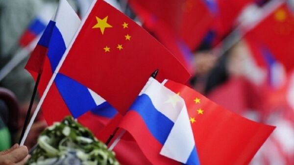 Россия Китай флаг - 俄罗斯卫星通讯社