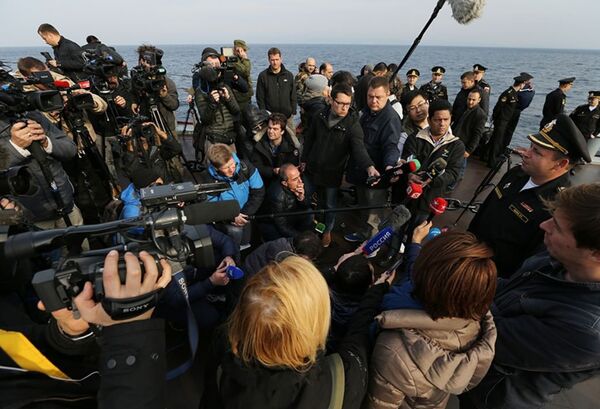 外國媒體代表參觀了俄羅斯黑海艦隊旗艦 外國媒體代表參觀了俄羅斯黑海艦隊旗艦 - 俄羅斯衛星通訊社