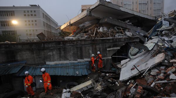 在甘肅省的兩座建築倒塌造成一死兩傷 - 俄羅斯衛星通訊社