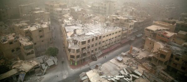 叙反对派公布大马士革附近机场爆炸照片 - 俄罗斯卫星通讯社