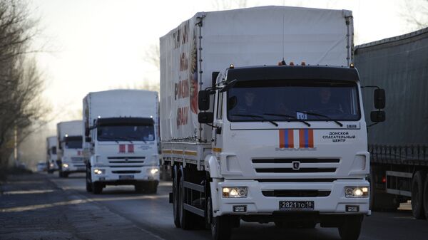 Гуманитарный конвой МЧС России с новогодними подарками прибыл в Донбасс - 俄羅斯衛星通訊社