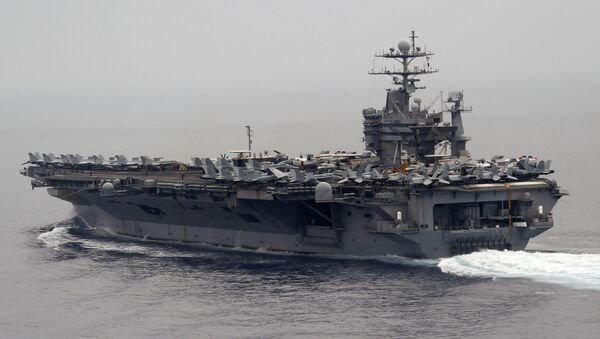 美国海军公布伊朗船只在美航母附近“发射导弹”的视频 - 俄罗斯卫星通讯社