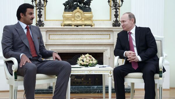 普京與卡塔爾埃米爾商定加強旨在調解敘利亞危機的接觸 - 俄羅斯衛星通訊社