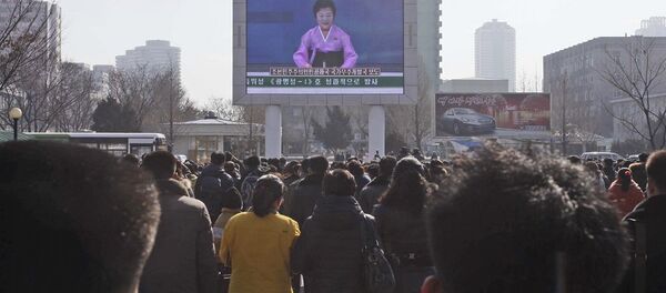 朝鲜电视台宣布人造地球卫星被成功送入轨道 朝鲜电视台宣布人造地球卫星被成功送入轨道 - 俄罗斯卫星通讯社