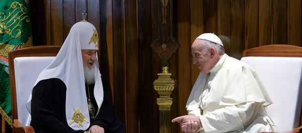 莫斯科及全俄羅斯東正教大牧首與羅馬天主教教宗的史上首次會晤在哈瓦那國際機場開始舉行 - 俄羅斯衛星通訊社