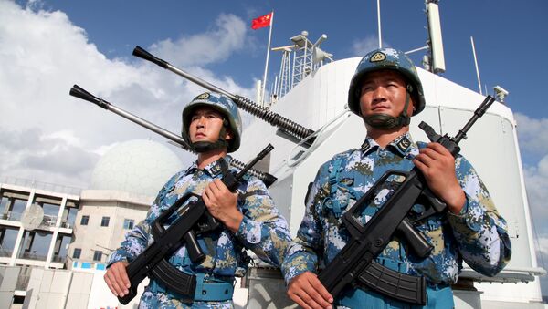 Военнослужащие Военно-морского флота Китая у островов Наньша - 俄羅斯衛星通訊社