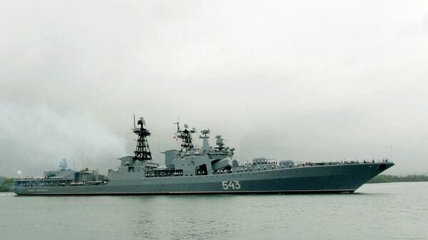 “沙波什尼科夫元帅”号在日本海演习中击毁假想敌舰艇