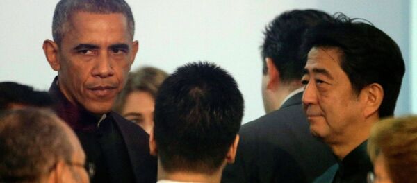 奧巴馬與安倍普三 奧巴馬與安倍普三 - 俄羅斯衛星通訊社