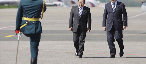 Прибытие в Москву президента Монголии Цахиагийна Элбэгдоржа - 俄罗斯卫星通讯社