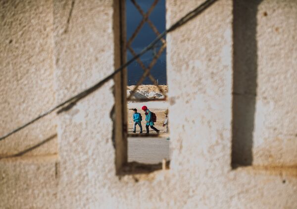 大馬士革難民營街頭的孩子們。 大馬士革難民營街頭的孩子們。 - 俄羅斯衛星通訊社