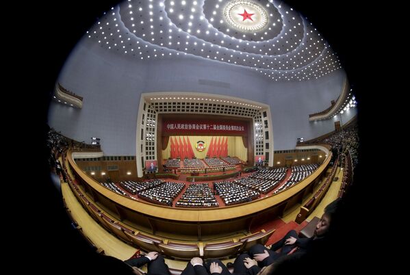 中国全国政协会议在北京开幕，会议厅全貌。 - 俄罗斯卫星通讯社