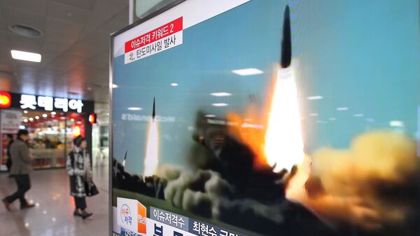 朝鲜发射一枚弹道导弹（资料图片） - 俄罗斯卫星通讯社