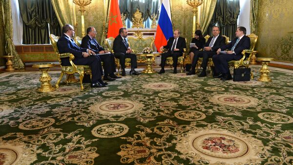 俄总统普京与摩洛哥国王穆罕默德六世 - 俄罗斯卫星通讯社