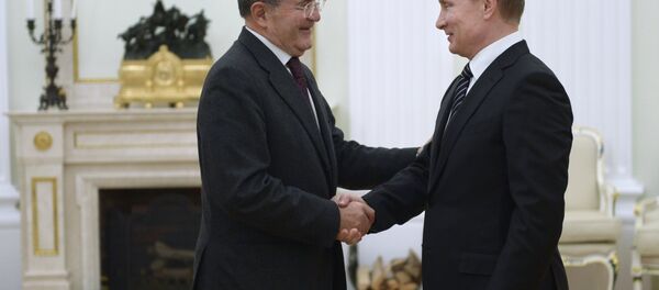 弗拉基米尔•普京与罗马诺•普罗迪 弗拉基米尔•普京与罗马诺•普罗迪 - 俄罗斯卫星通讯社