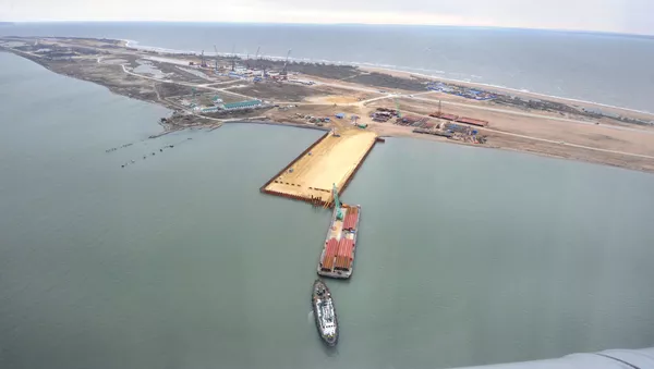 刻赤海峽大橋的工地 （圖茲拉島） - 俄羅斯衛星通訊社