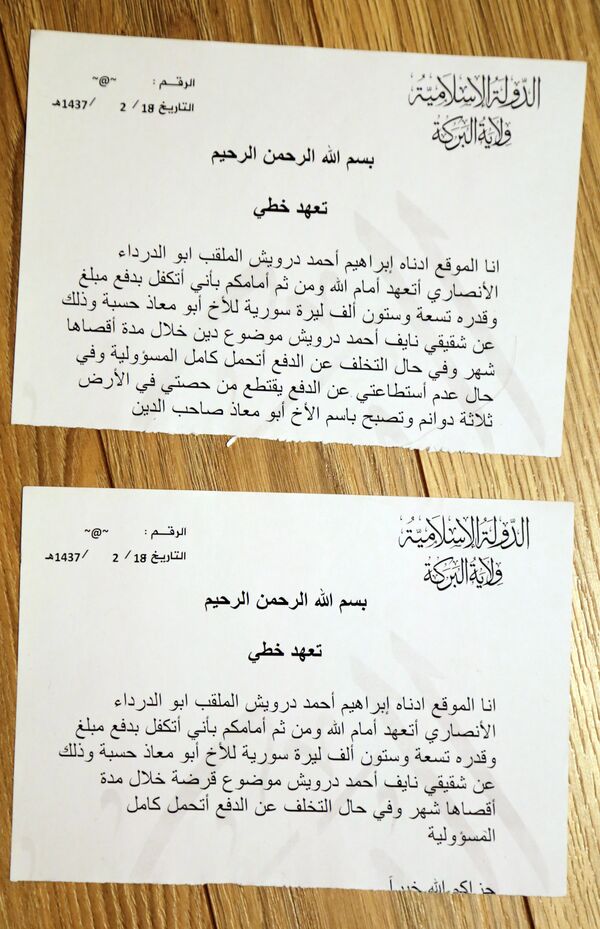 单独的文件还有：亲属签字的赎回自己“被惩罚”亲人的文件。 - 俄罗斯卫星通讯社