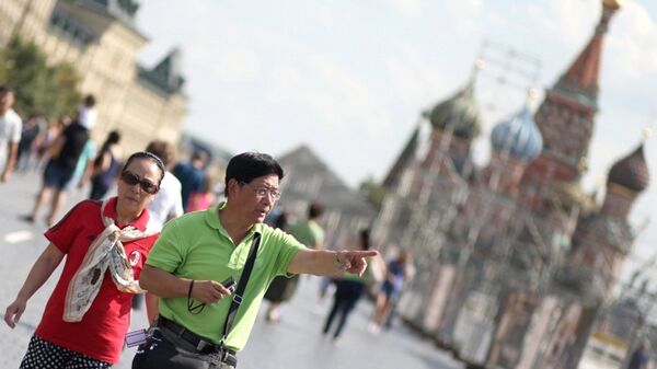 中國旅遊者在莫斯科 - 俄羅斯衛星通訊社