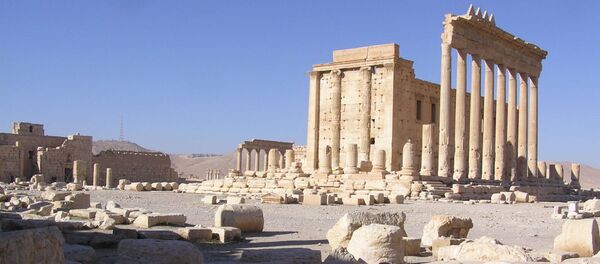 俄軍事藝術家訪問巴爾米拉 - 俄羅斯衛星通訊社