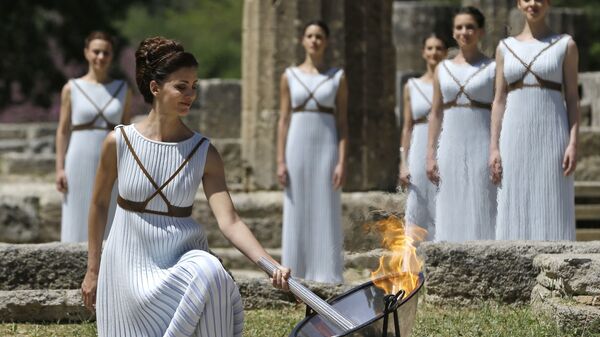 Церемония зажжения Олимпийского огня в Древней Олимпии - 俄羅斯衛星通訊社