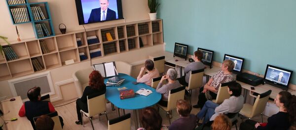 民調:四分之三俄國人滿意普京“直播連線”期間的回答 民調:四分之三俄國人滿意普京“直播連線”期間的回答 - 俄羅斯衛星通訊社