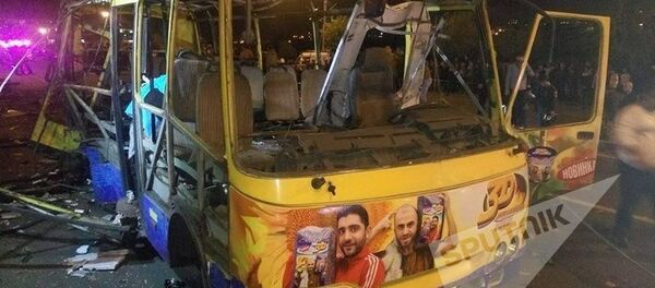 埃里溫一輛公共汽車發生爆炸 - 俄羅斯衛星通訊社