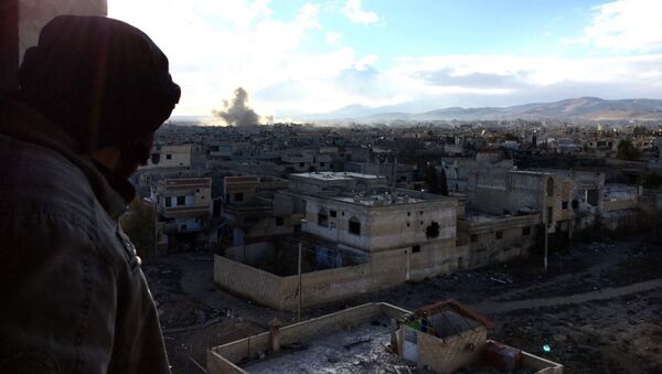 消息人士：敘利亞空軍對大馬士革東北郊區的武裝分子進行大規模空襲 ВВС - 俄羅斯衛星通訊社