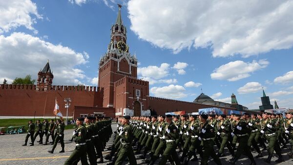 在莫斯科红场进行了胜利阅兵式前的最后彩排 - 俄罗斯卫星通讯社