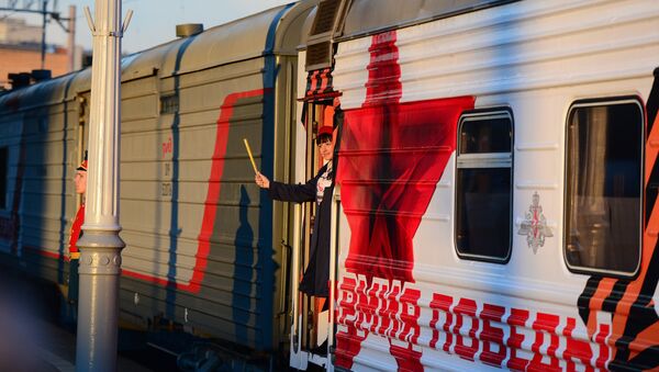 “勝利軍”號宣傳列車5月8日將抵達符拉迪沃斯托克 - 俄羅斯衛星通訊社