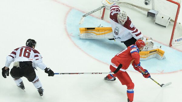 俄羅斯隊在世界冰球錦標賽中領先拉脫維亞 - 俄羅斯衛星通訊社