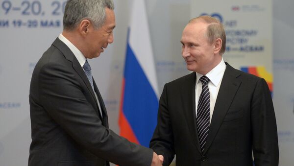 普京：将考虑与新加坡共同建立欧亚经济联盟自由贸易区的方案 - 俄罗斯卫星通讯社