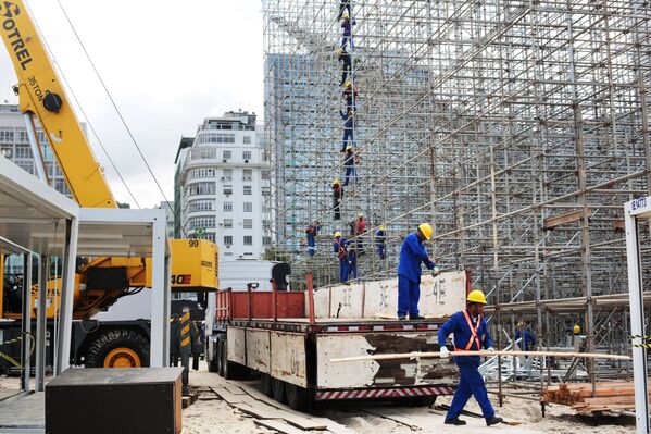 沙排场正在建设中。 - 俄罗斯卫星通讯社