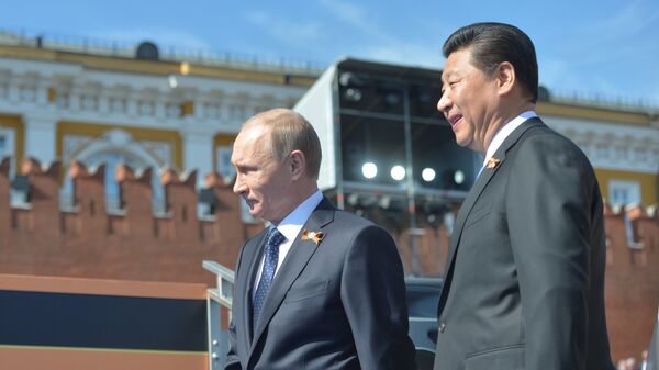 俄羅斯總統弗拉基米爾·普京和中國國家主席習近平 - 俄羅斯衛星通訊社