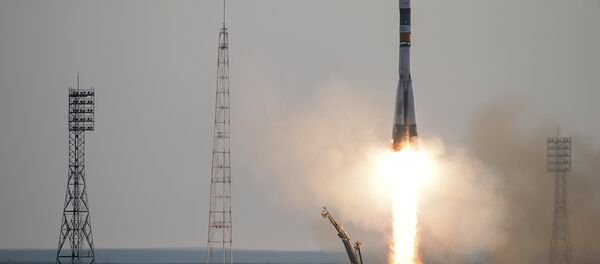 搭载首艘新的“联盟MS”系列改进型载人飞船的“联盟-FG”运载火箭从“加加林”发射台发射升空 - 俄罗斯卫星通讯社