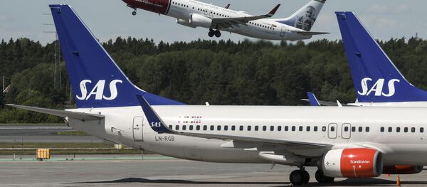 Самолет авиакомпании SAS - 俄罗斯卫星通讯社
