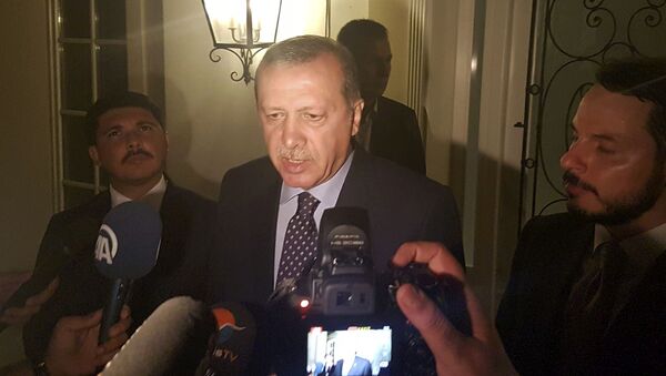 Президент Турции Тайип Эрдоган дает интервью СМИ в городе Мармарис - 俄羅斯衛星通訊社
