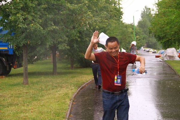 中国烟火技术员在莫斯科 - 俄罗斯卫星通讯社