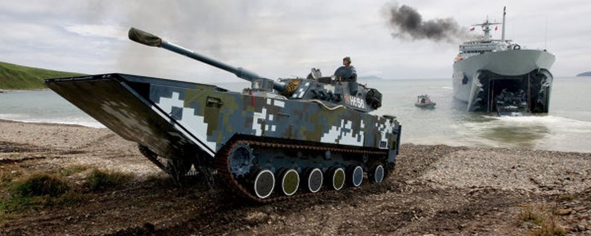 中国军事技术设备抵达加里宁格勒州参加“海上登陆-2016”比赛 - 俄罗斯卫星通讯社, 1920, 26.07.2025