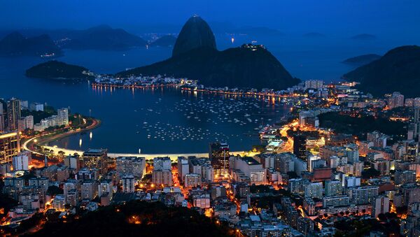 Ночной вид города Рио-де-Жанейро - 俄罗斯卫星通讯社