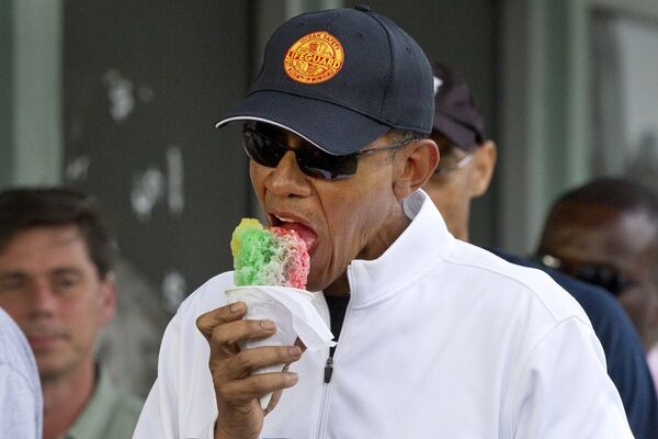 奥巴马吃冰淇淋 - 俄罗斯卫星通讯社