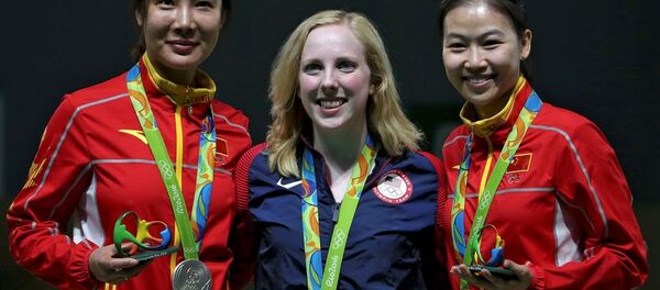 中国运动员杜丽打破气步枪奥运记录 中国运动员杜丽打破气步枪奥运记录 - 俄罗斯卫星通讯社