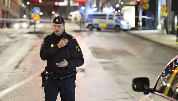 Шведский полицейский в Стокгольме - 俄罗斯卫星通讯社