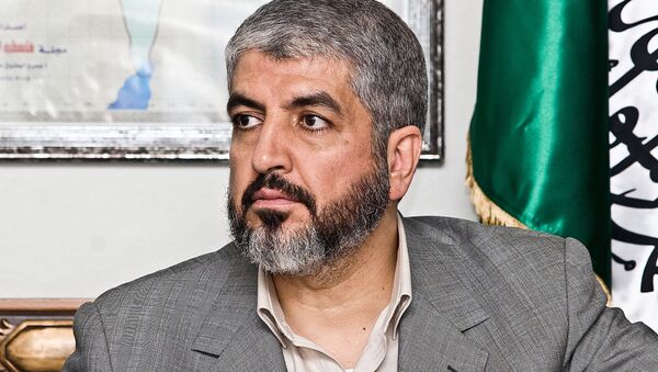 伊斯兰运动哈马斯的政治局领导人迈沙阿勒 - 俄罗斯卫星通讯社