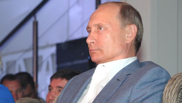 弗拉基米爾·普京在索契舉行的國際實戰桑搏競賽 - 俄羅斯衛星通訊社