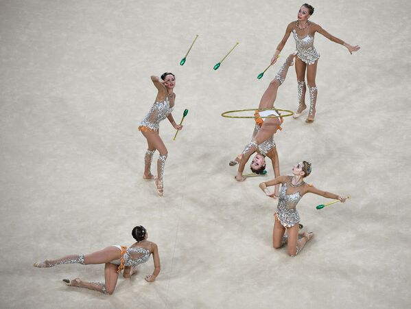 俄罗斯选手参加艺术体操团体决赛 - 俄罗斯卫星通讯社