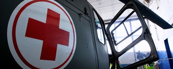 Демонстрация двух санитарных вертолетов, закупленных для Приморского края Демонстрация двух санитарных вертолетов, закупленных для Приморского края - 俄羅斯衛星通訊社