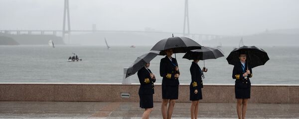 Набережная бухты Аякс на территории Дальневосточного федерального университета на острове Русский - 俄羅斯衛星通訊社